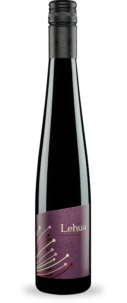 Bottle of Lehua raspberry dessert wine