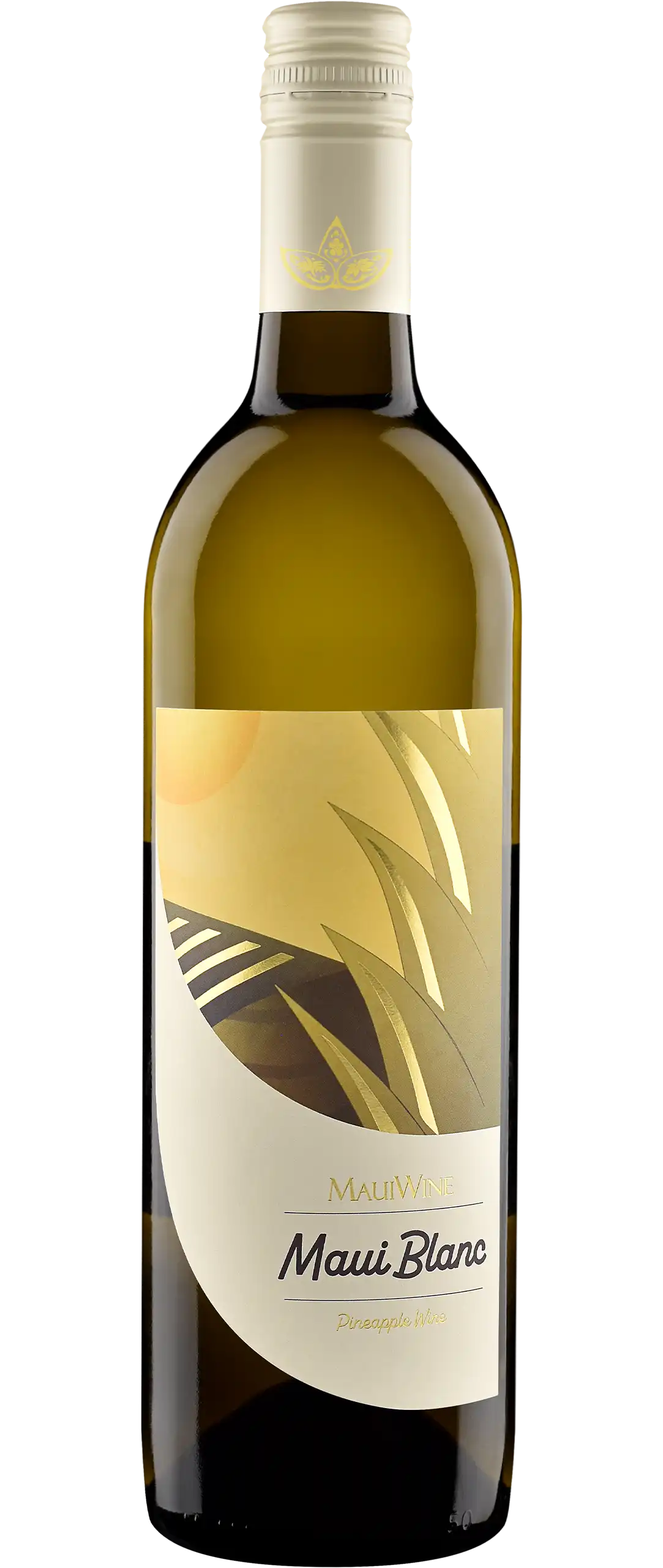 Bottle of Maui Blanc pineapple wine