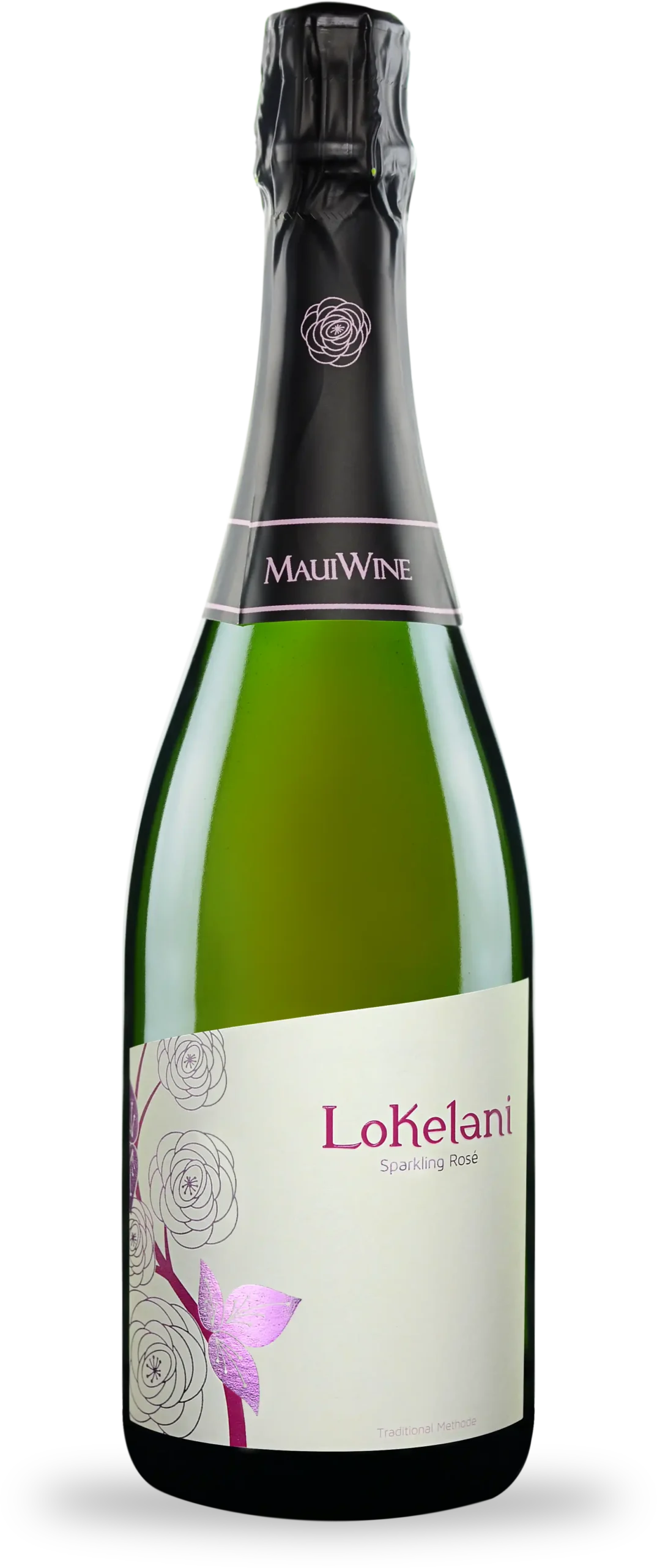 Bottle of Lokelani sparkling rosé