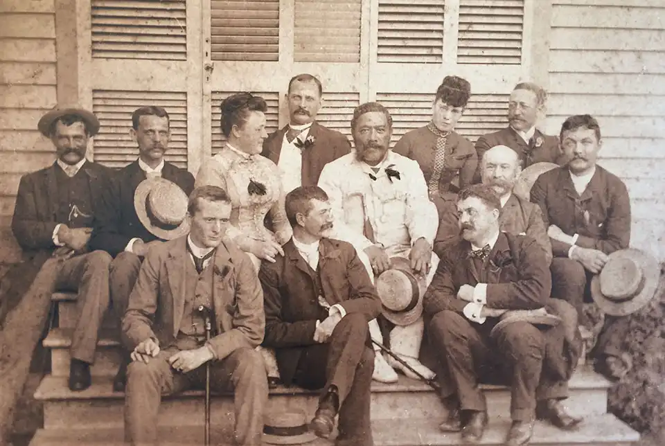 Historic group photo of the Poker Club members